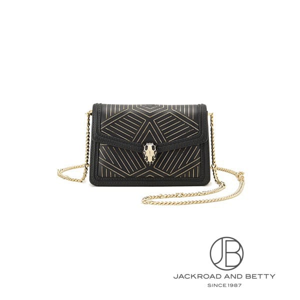 セルペンティ ダイヤモンドブラスト ショルダーバッグ ブラック 黒[288985] Serpenti Diamond Blast Shoulder  Bag | ブルガリ 新品 バッグ/財布/小物