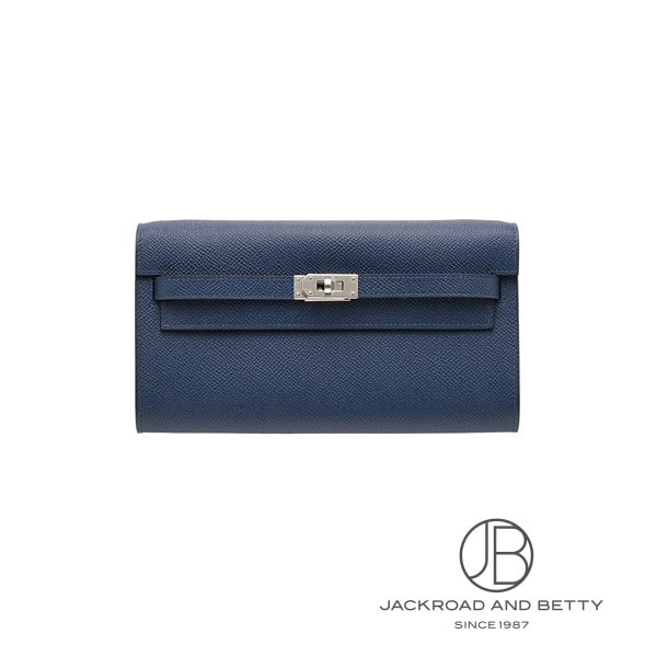 ケリートゥーゴー ウォレット ブルーネイビー 紺[H080253CK7U] Kelly to go Wallet Blue Navy | エルメス  新品 バッグ/財布/小物